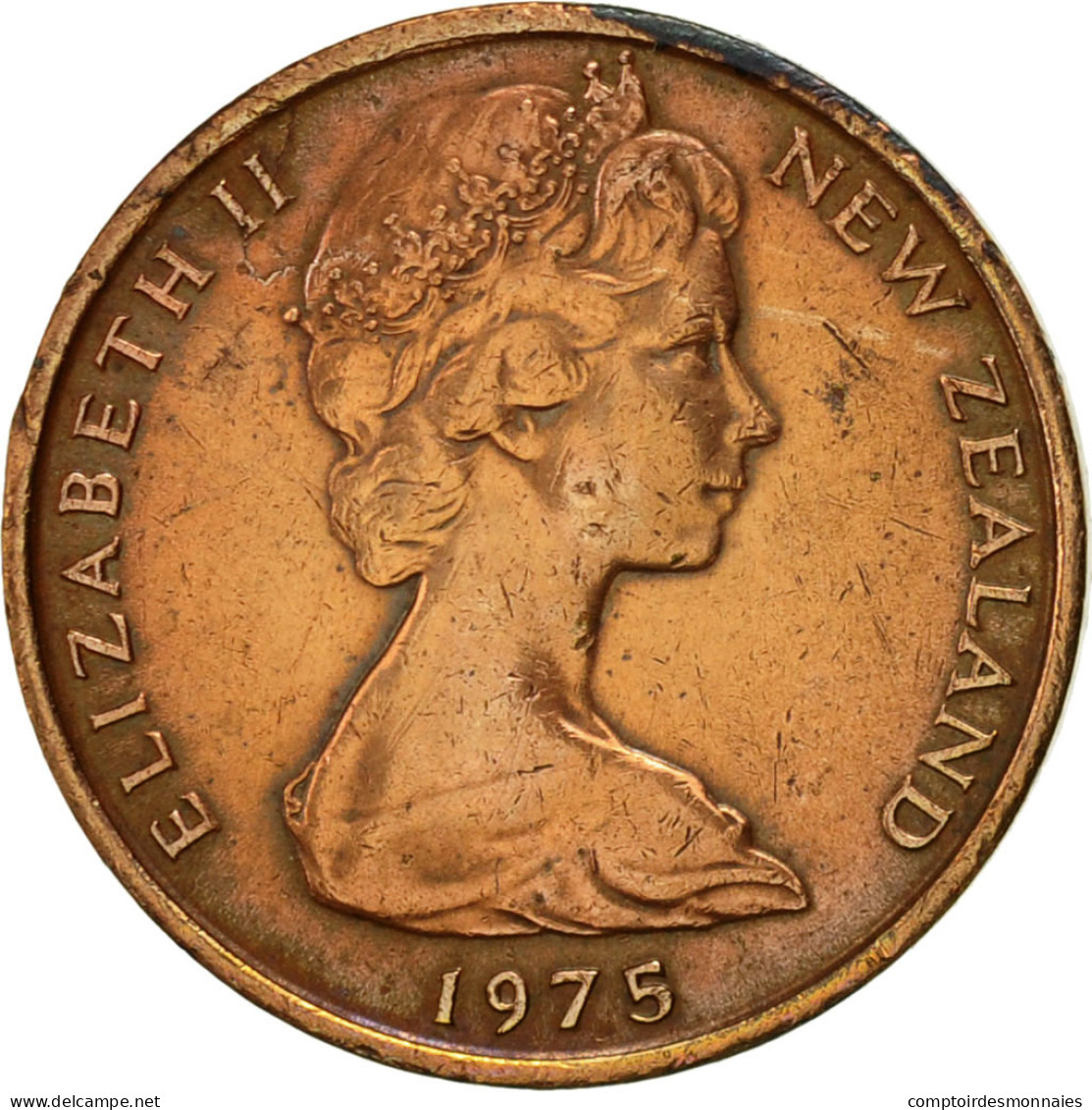 Monnaie, Nouvelle-Zélande, Elizabeth II, Cent, 1975, SUP, Bronze, KM:31.1 - Nueva Zelanda