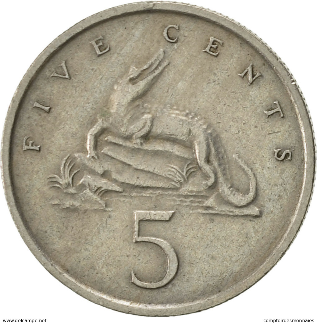 Monnaie, Jamaica, Elizabeth II, 5 Cents, 1975, Franklin Mint, TTB - Jamaica