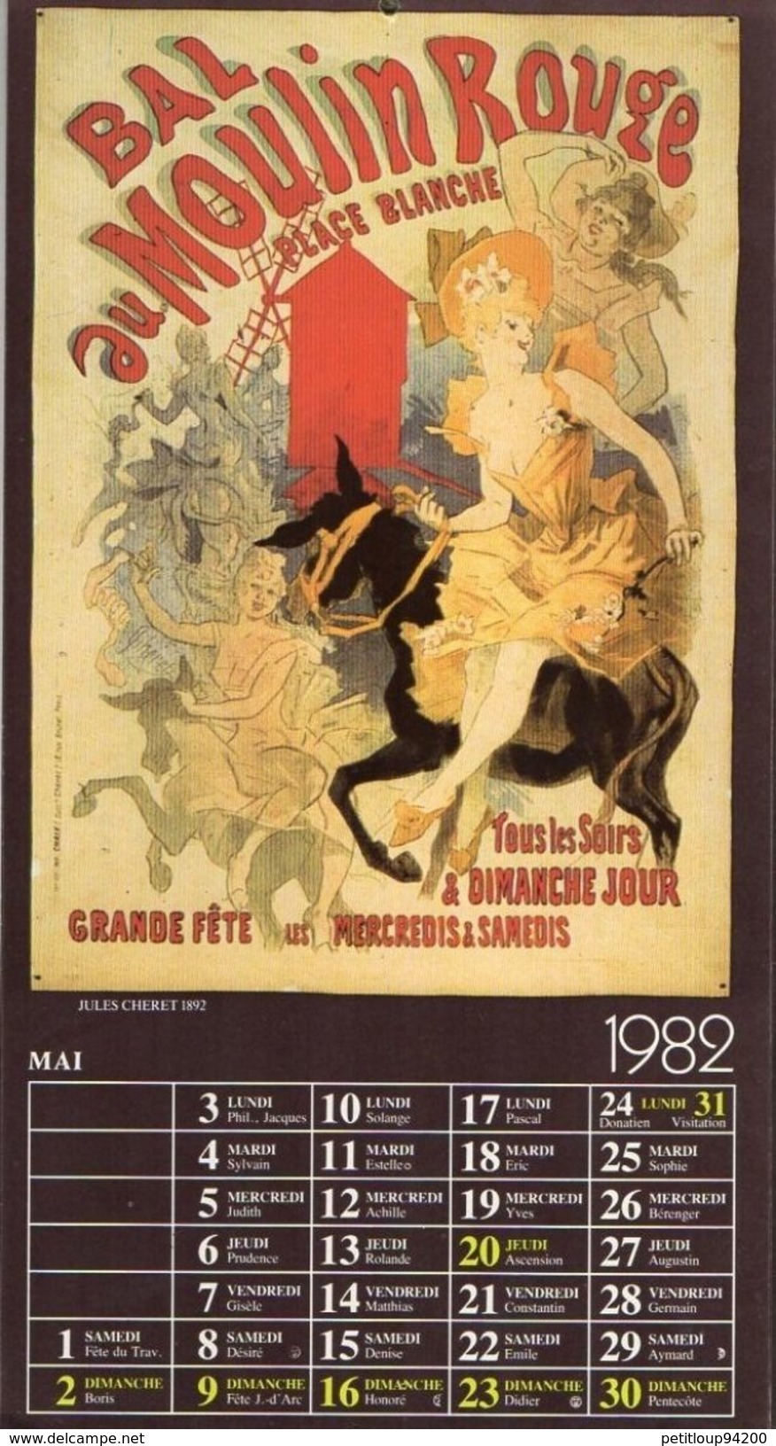 LA VIE OUVRIERE Hebdomadaire De La CGT *DUBOUT*STEINLEN*GESMAR*CHERET*BARRERE*COLIN*SEM *MALCLES*TOULOUSE LAUTREC 1982 - Tamaño Grande : 1981-90