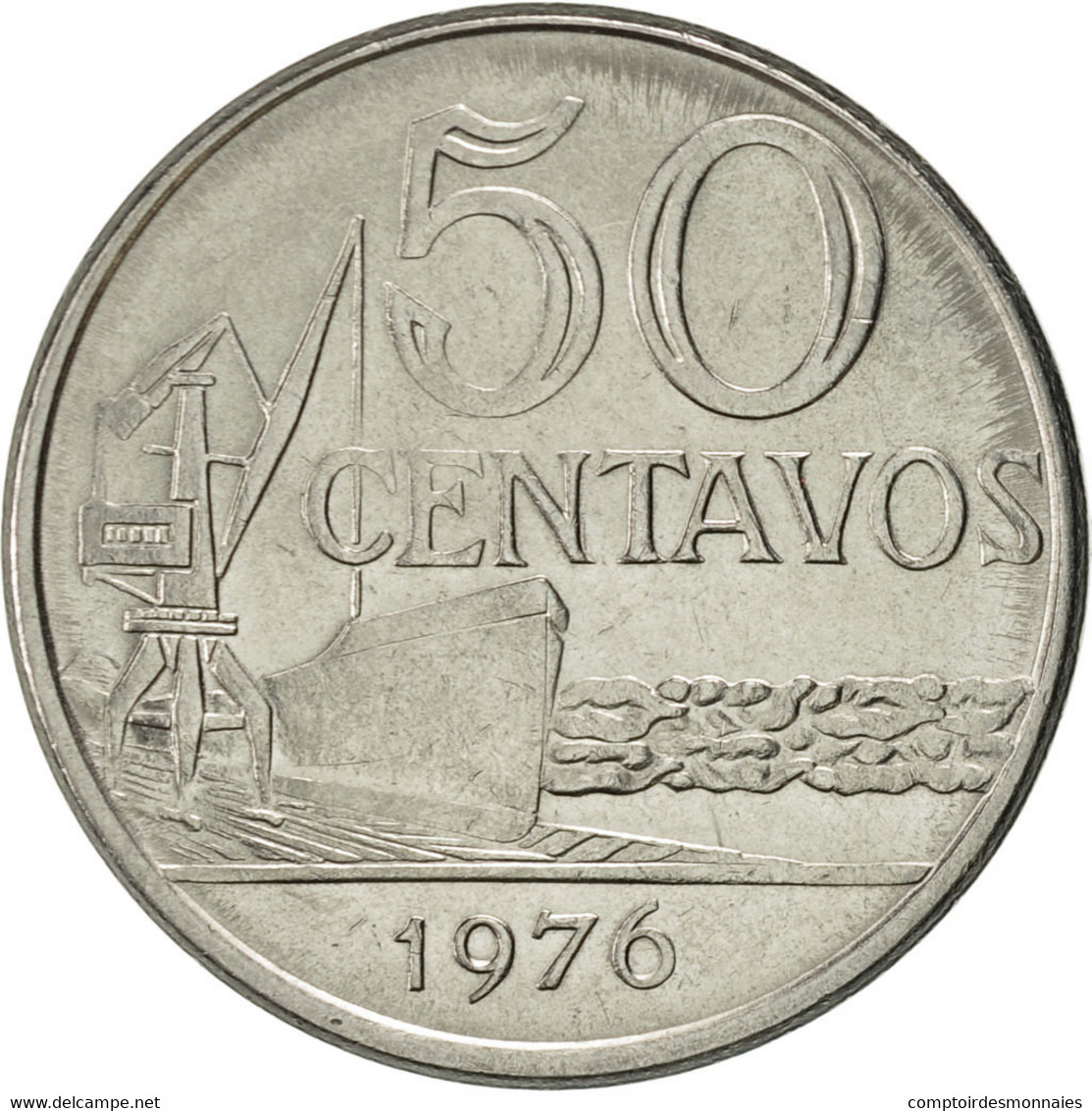 Monnaie, Brésil, 50 Centavos, 1976, SUP, Stainless Steel, KM:580b - Brésil