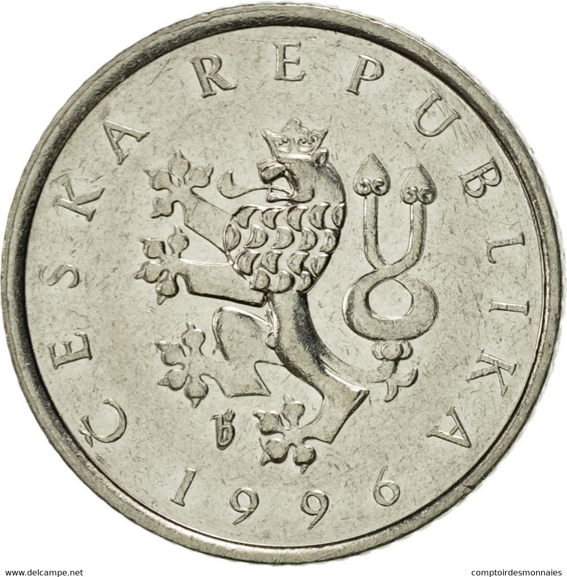 Monnaie, République Tchèque, Koruna, 1996, SUP, Nickel Plated Steel, KM:7 - Tchéquie