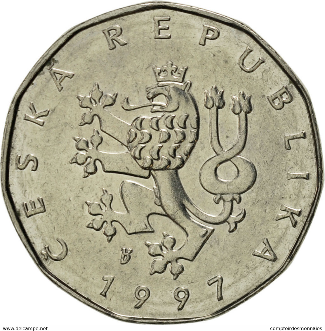 Monnaie, République Tchèque, 2 Koruny, 1997, SUP, Nickel Plated Steel, KM:9 - Tchéquie