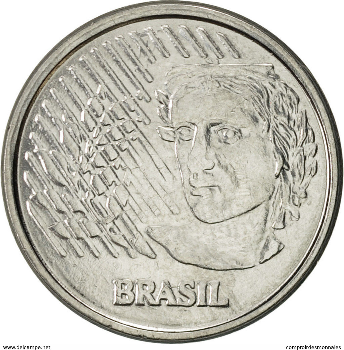 Monnaie, Brésil, 10 Centavos, 1997, SUP, Stainless Steel, KM:633 - Brésil