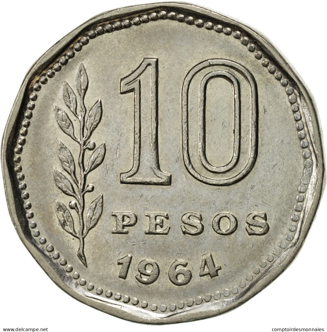 Monnaie, Argentine, 10 Pesos, 1964, SUP, Nickel Clad Steel, KM:60 - Argentine