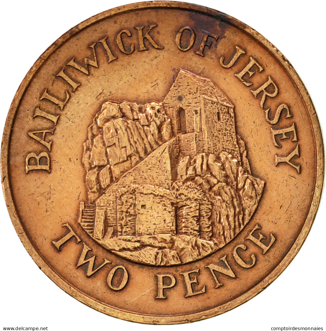 Monnaie, Jersey, Elizabeth II, 2 Pence, 1985, TTB+, Bronze, KM:55 - Jersey