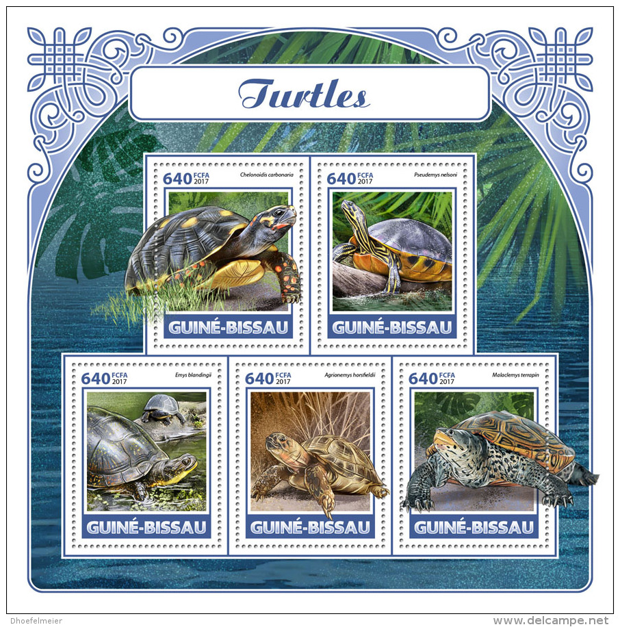 GUINEA BISSAU 2017 ** Turtles Schildkröten Tortues M/S - OFFICIAL ISSUE - DH1731 - Tortues