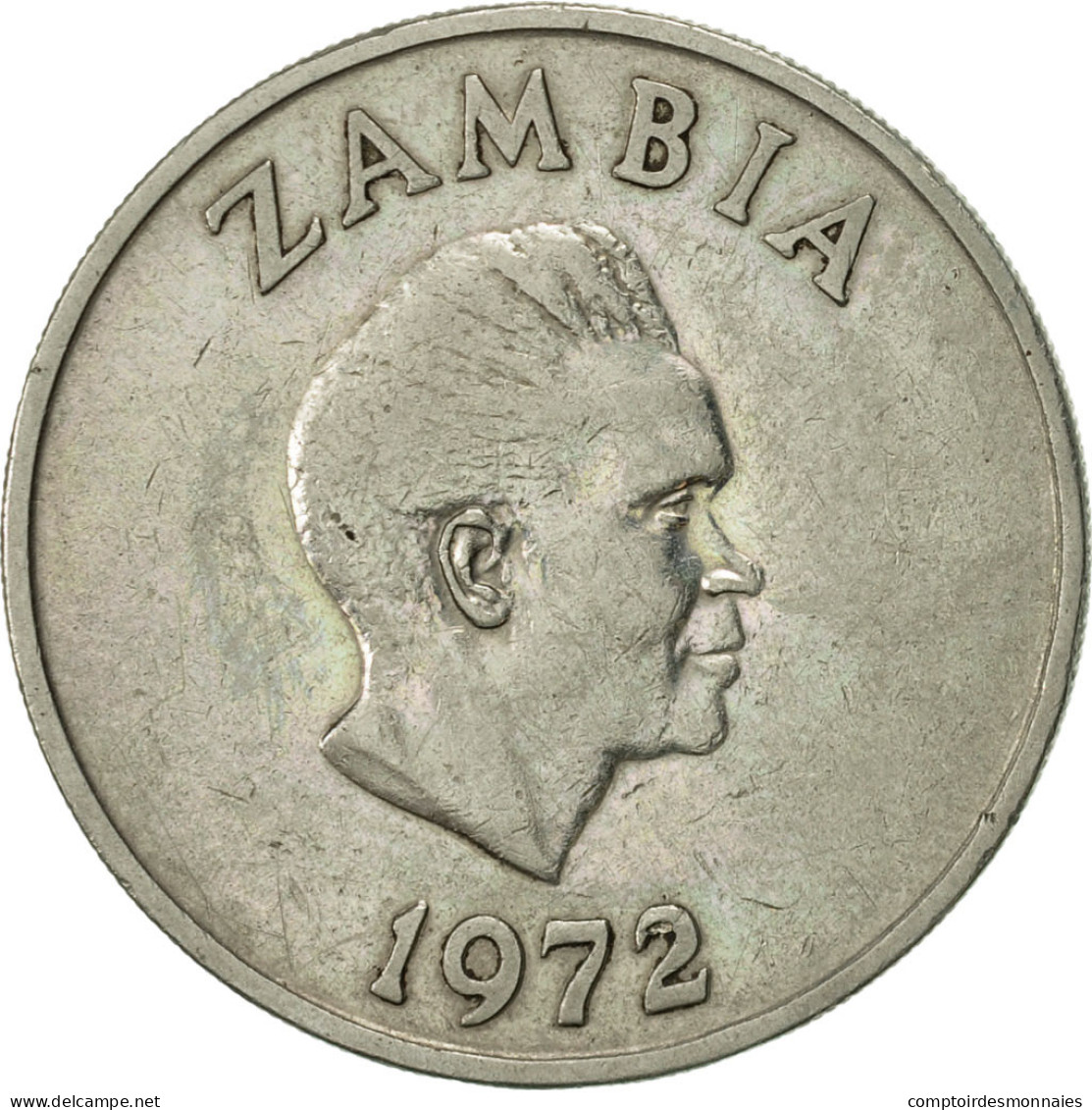 Monnaie, Zambie, 20 Ngwee, 1972, British Royal Mint, TTB, Copper-nickel, KM:13 - Zambia