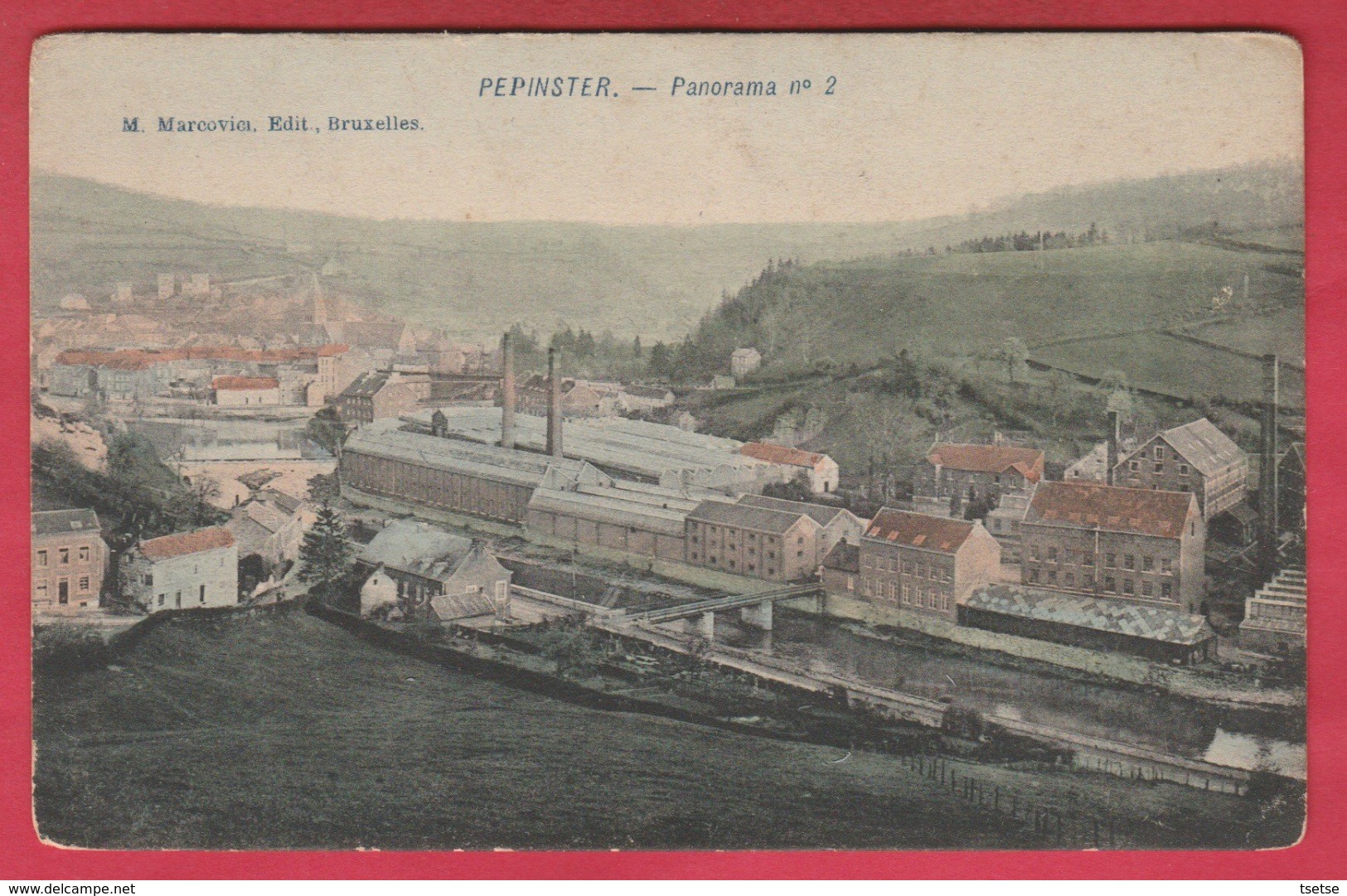 Pepinster - Panorama N° 2 ... L'usine " La Textile De Pepinster "  ( Voir Verso ) - Pepinster