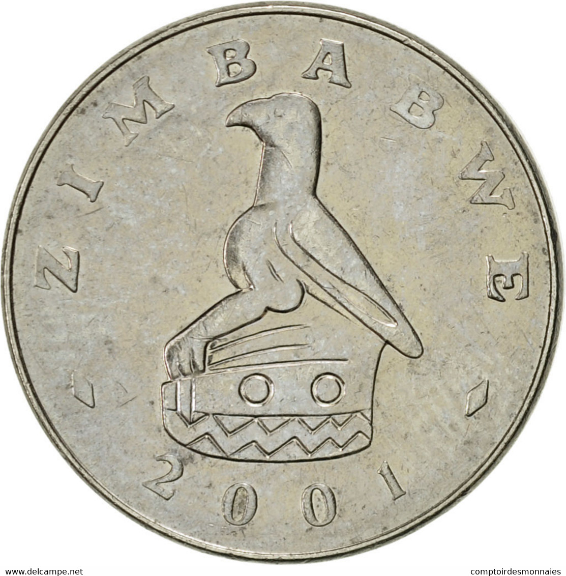 Monnaie, Zimbabwe, 20 Cents, 2001, Harare, TTB+, Nickel Plated Steel, KM:4a - Zimbabwe