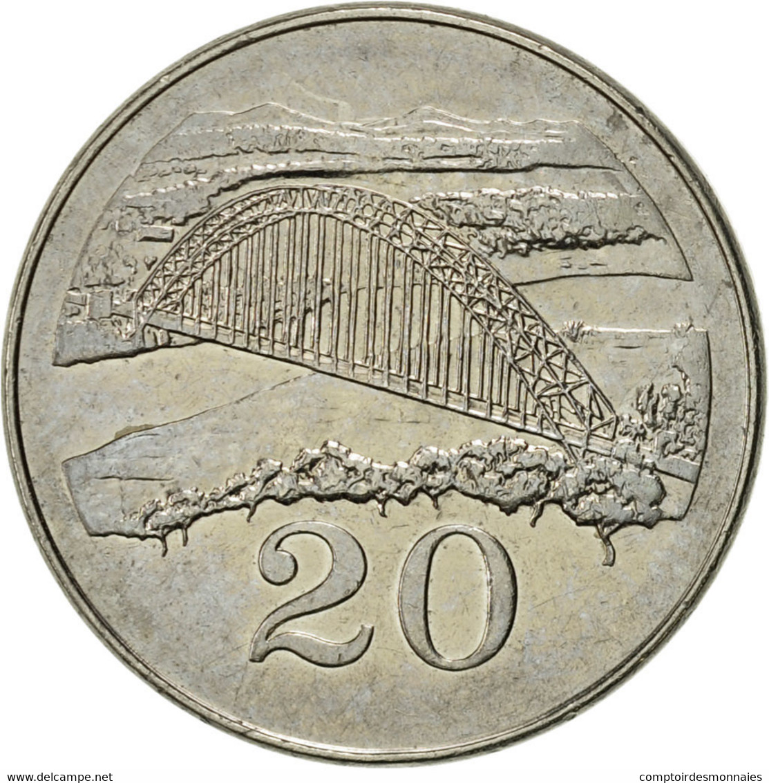 Monnaie, Zimbabwe, 20 Cents, 2001, Harare, TTB+, Nickel Plated Steel, KM:4a - Zimbabwe