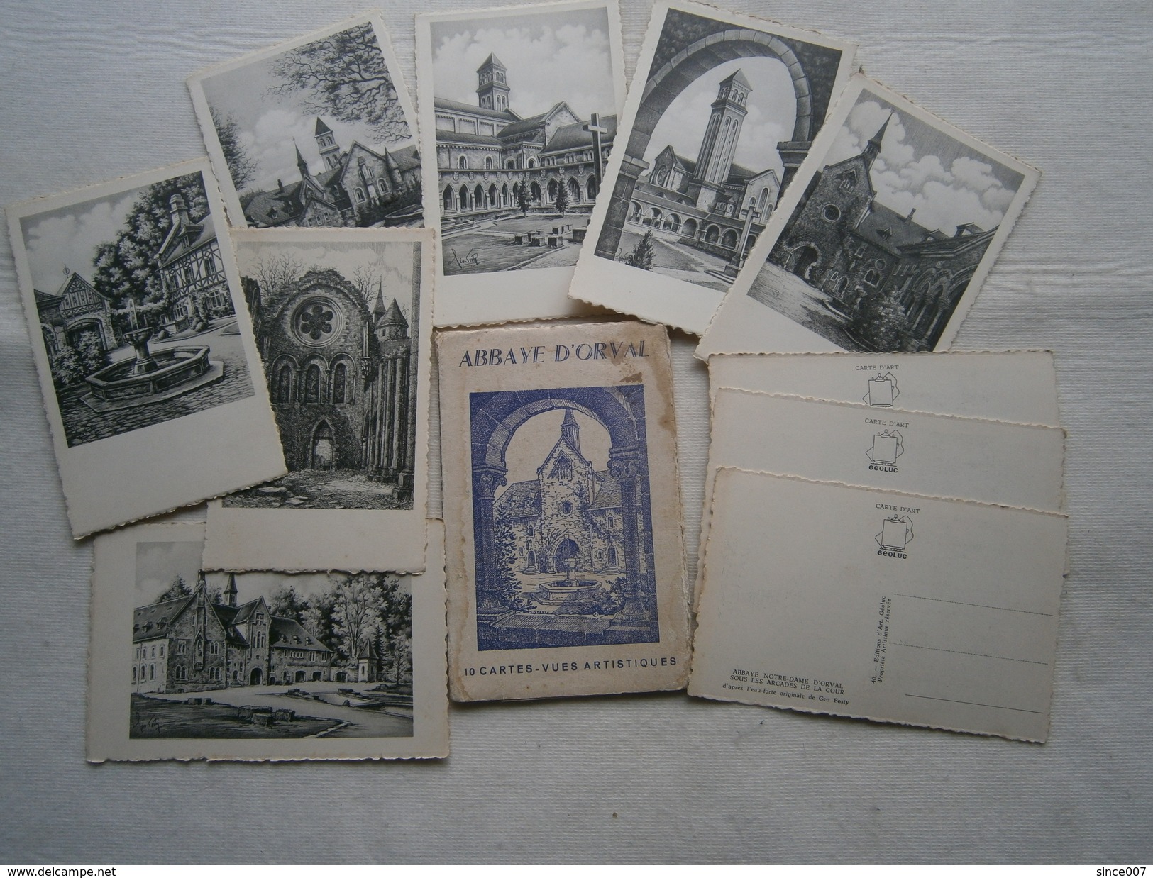 10 CARTE VUE ARTISTIQUE ABBAYE ORVAL - Collections & Lots