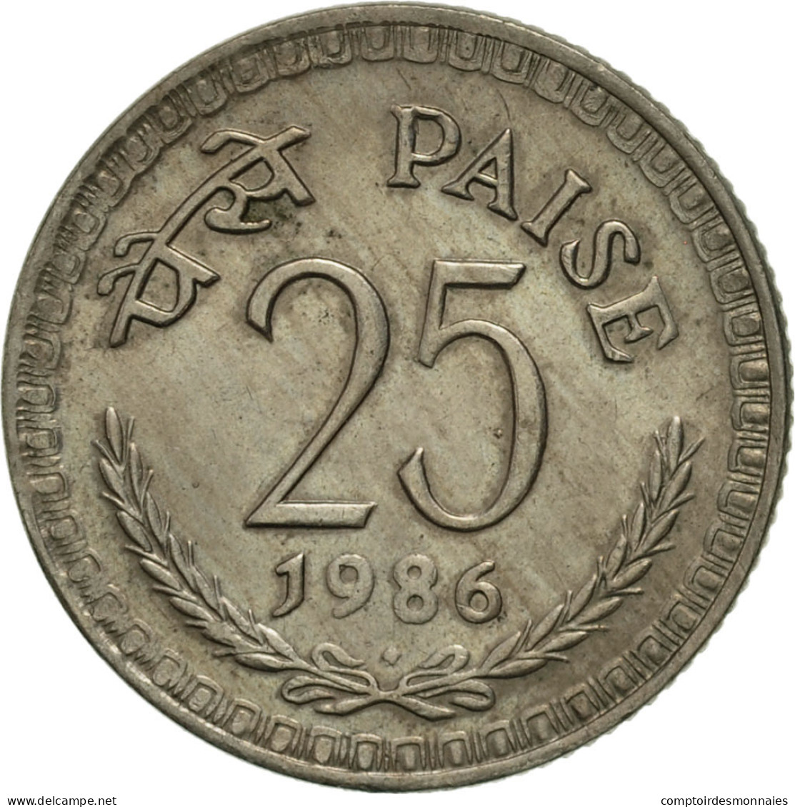 Monnaie, INDIA-REPUBLIC, 25 Paise, 1986, TTB, Copper-nickel, KM:49.1 - Inde