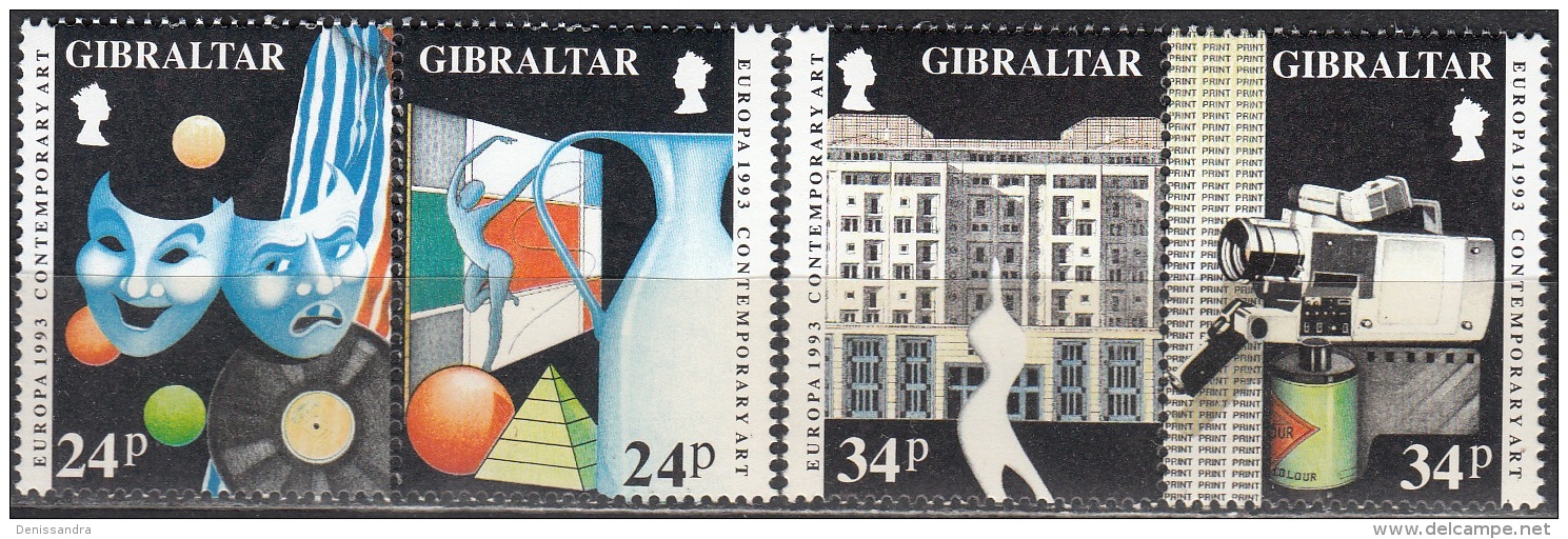 Gibraltar 1993 Michel 654 - 657 Neuf ** Cote (2008) 9.00 € Europa CEPT Art Contemporain - Gibraltar