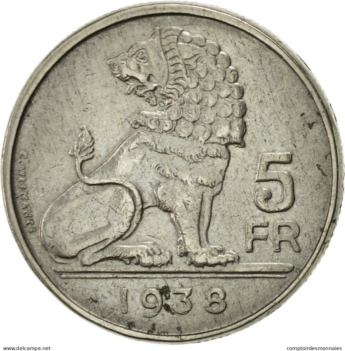 Monnaie, Belgique, 5 Francs, 5 Frank, 1938, SUP, Nickel, KM:117.1 - 5 Francs