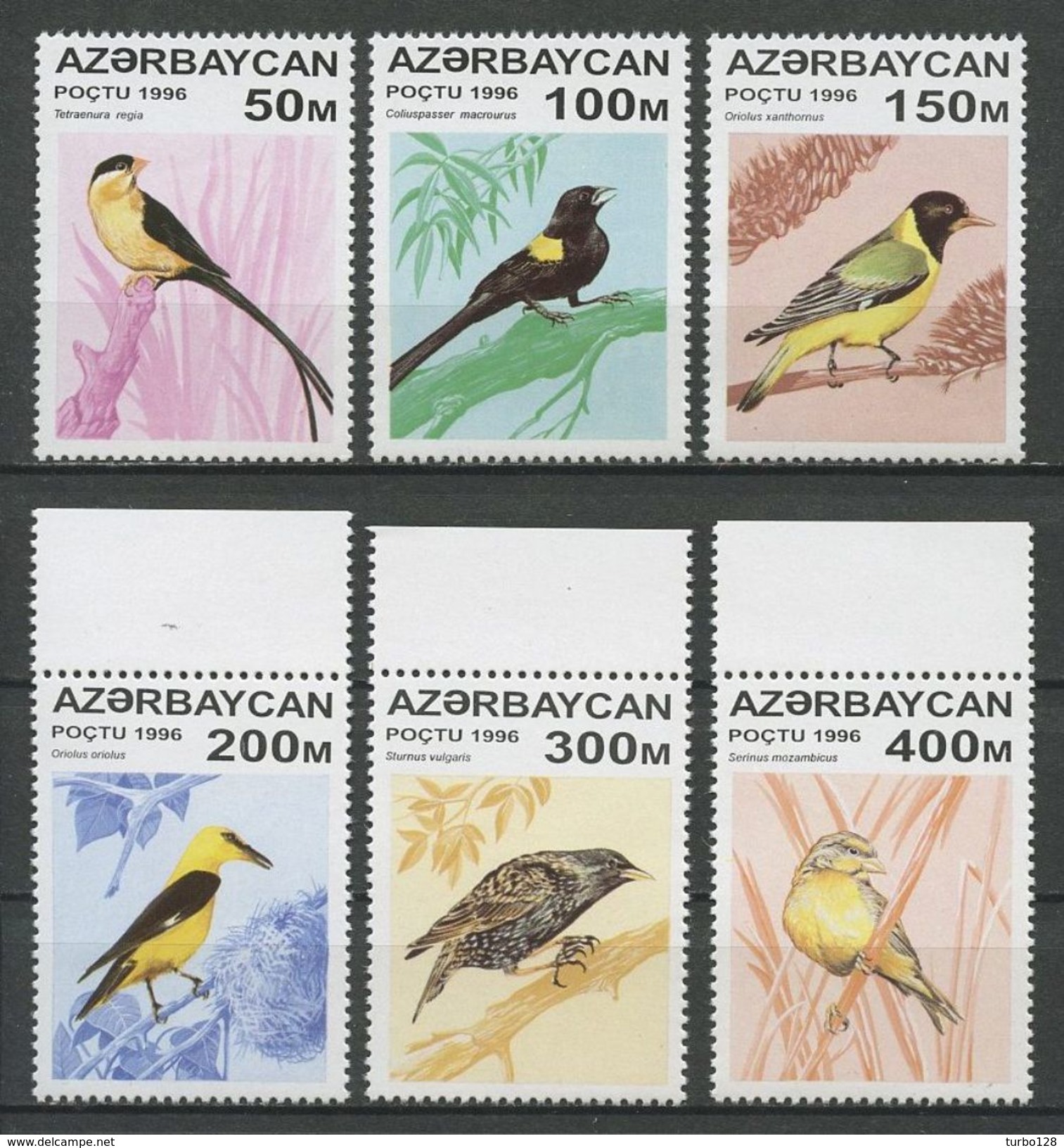 AZERBAIDJAN 1996 N° 276/281 ** Neufs MNH Superbes Cote 7.50 &euro; Oiseaux Birds Faune Fauna Animaux - Azerbaïjan