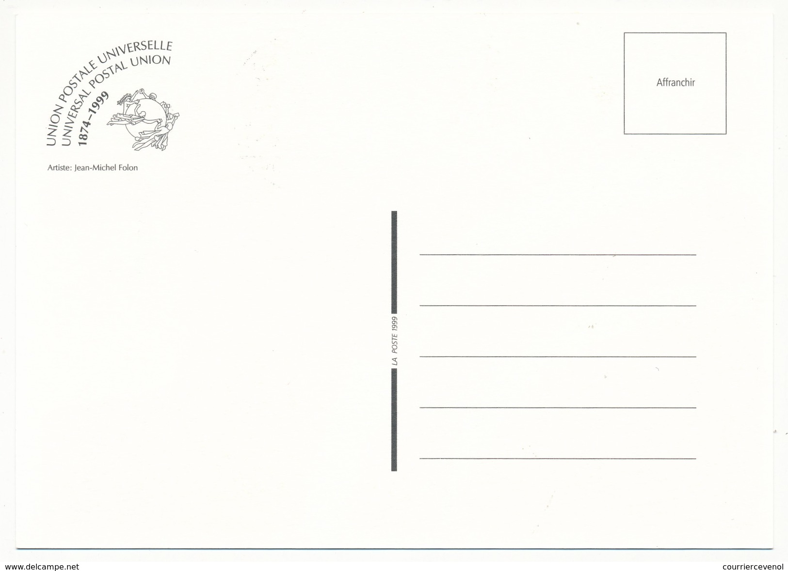 SUISSE - CARTE MAXIMUM - Union Postale Universelle - La Poste Suisse à PEKIN (Chine) - FOLON - Cartes-Maximum (CM)