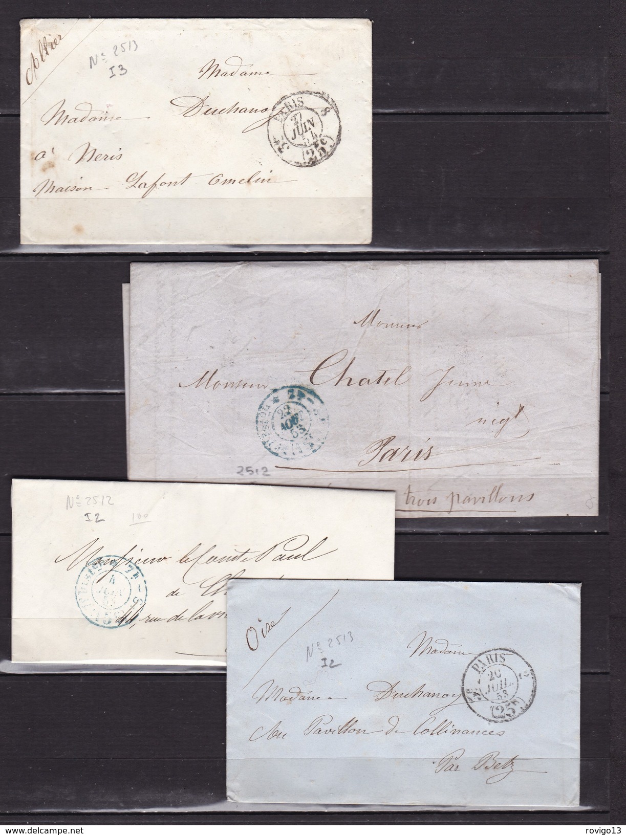 Paris, Càd De Taxe, 10 Lettres. - Cote + De 50 &euro; - 1849-1876: Période Classique