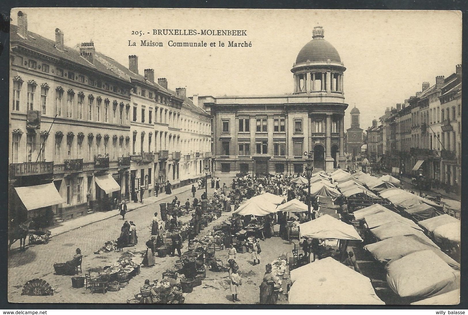 CPA  MOLEBEEK La Maison Communale Et Le Marché - Molenbeek-St-Jean - St-Jans-Molenbeek