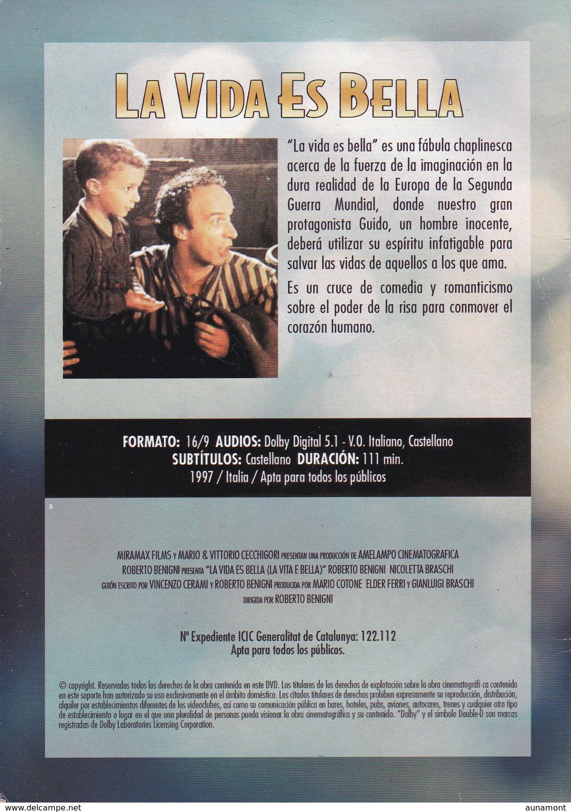 Español--Cine Accion Y Suspense--La Vida Es Bella--de Roberto Benigni--3 OSCAR - Collections & Sets