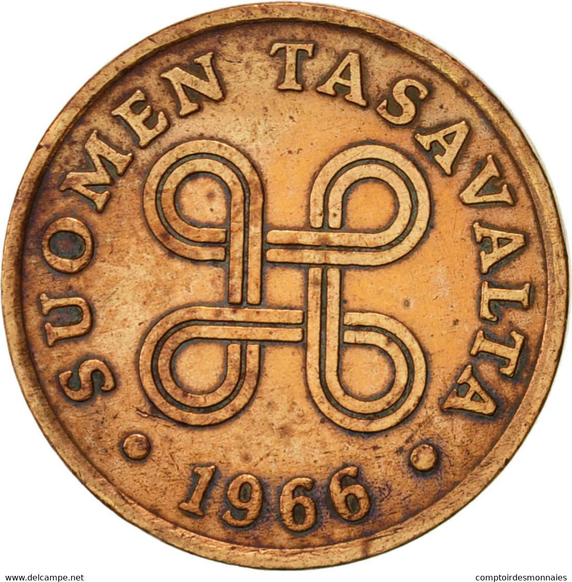 Monnaie, Finlande, Penni, 1966, TTB, Cuivre, KM:44 - Finlande