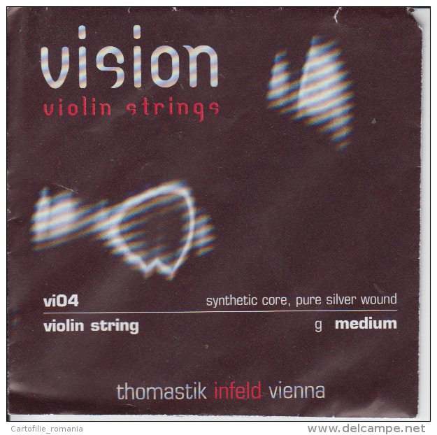 Wien Vienna Thomastik Violin Strings Envelope Label Empty - Accessoires, Pochettes & Cartons