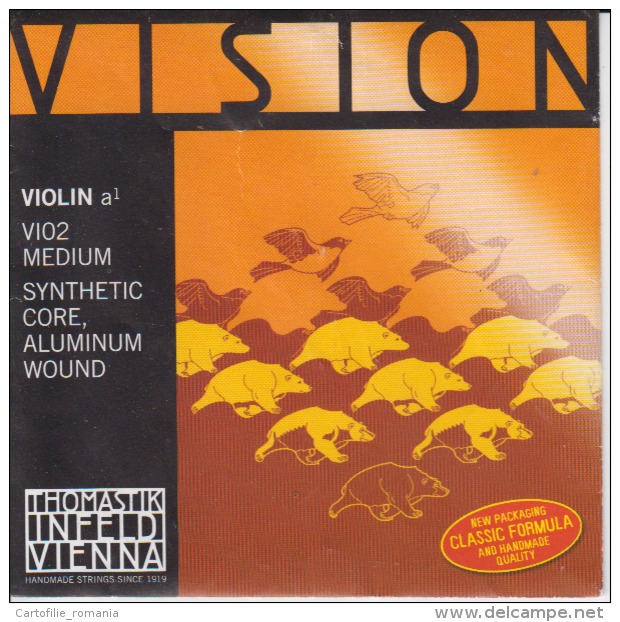 Wien Vienna Thomastik Violin Strings Envelope Label Empty - Accessoires, Pochettes & Cartons