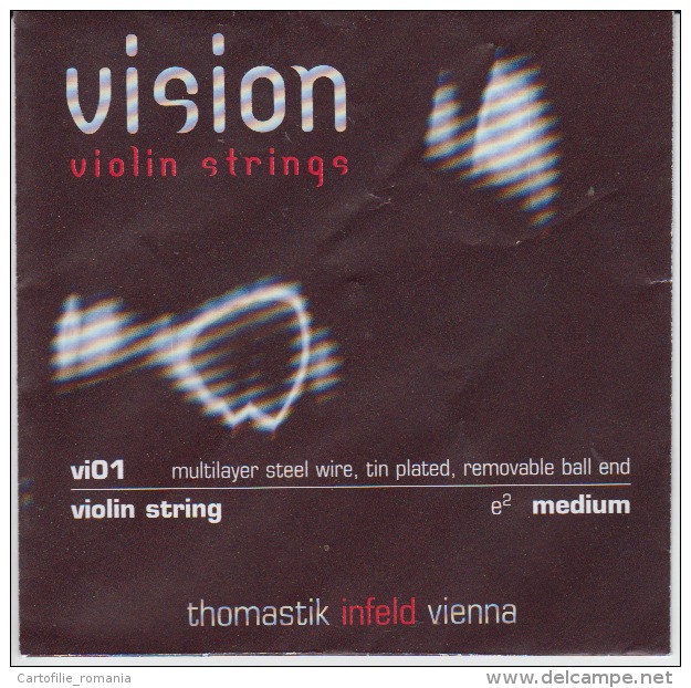 Wien Vienna Thomastik Violin Strings Envelope Label Empty - Accessoires, Pochettes & Cartons