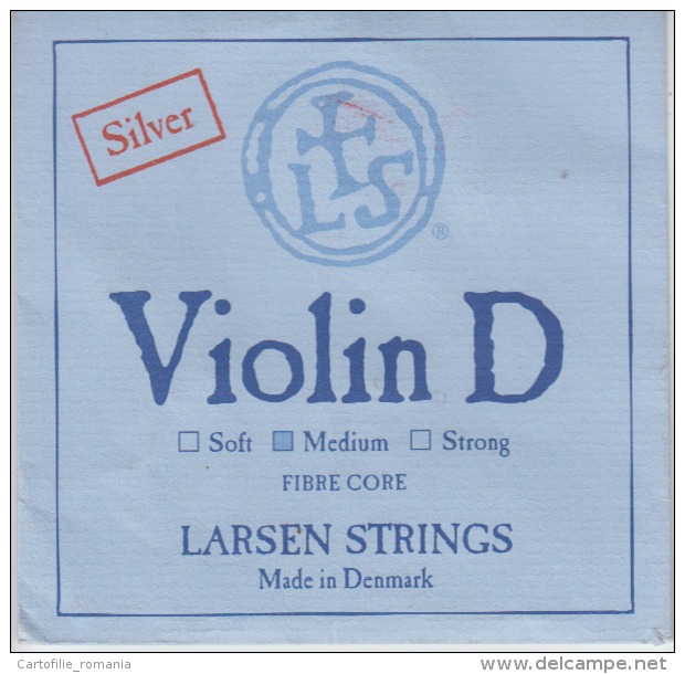 Denmark Larsen Violin Strings Envelope Label Empty - Accessoires, Pochettes & Cartons