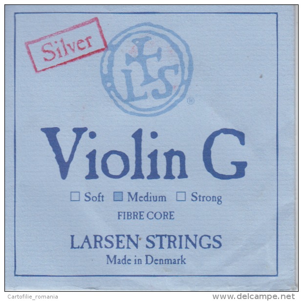 Denmark Larsen Violin Strings Envelope Label Empty - Accessories & Sleeves