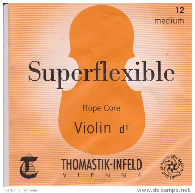 Wien Vienna Thomastik Violin Strings Envelope Label Empty - Accessoires, Pochettes & Cartons