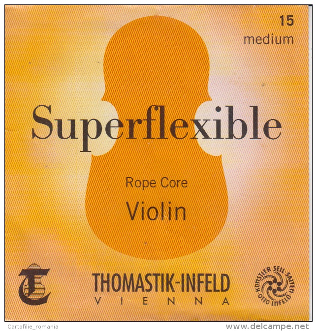 Wien Vienna Thomastik Violin Strings Envelope Label Empty - Accesorios & Cubiertas