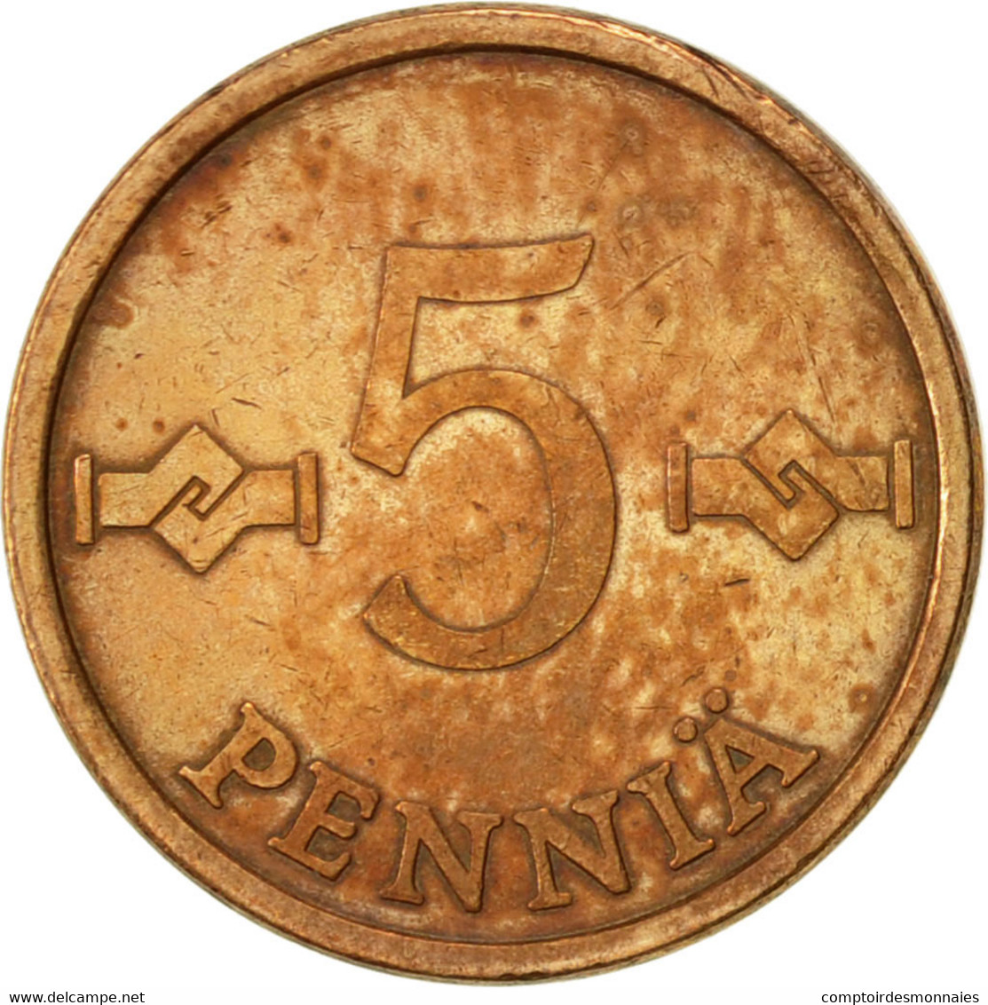 Monnaie, Finlande, 5 Pennia, 1970, TTB, Cuivre, KM:45 - Finlande