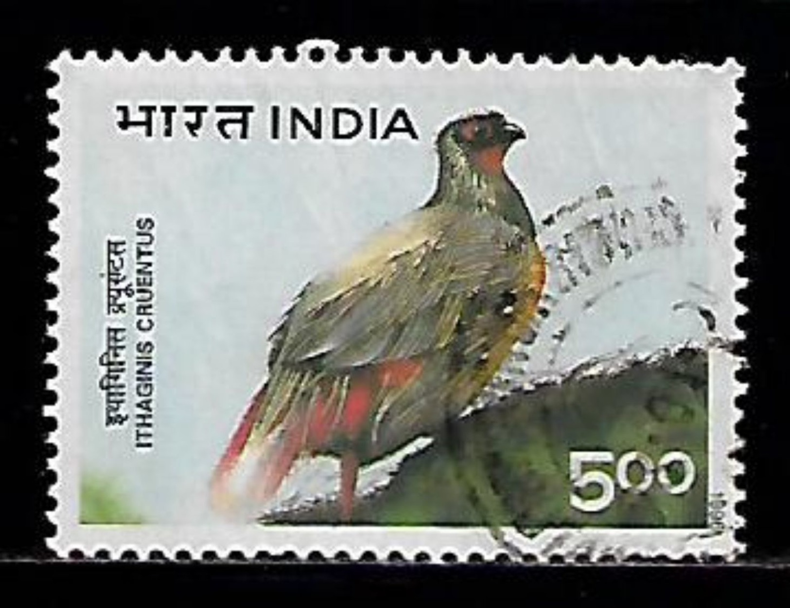 India 1996 Himalayan Ecology Bird Blood Pheasant Used Stamp # A:127 - Gallinaceans & Pheasants