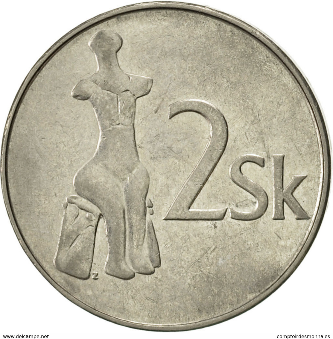 Monnaie, Slovaquie, 2 Koruna, 1994, SUP, Nickel Plated Steel, KM:13 - Slovakia
