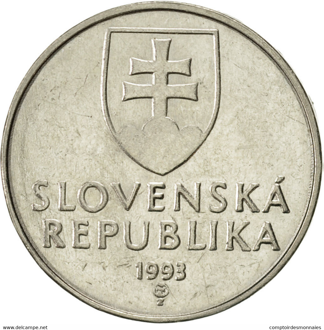 Monnaie, Slovaquie, 2 Koruna, 1993, SUP, Nickel Plated Steel, KM:13 - Slowakei