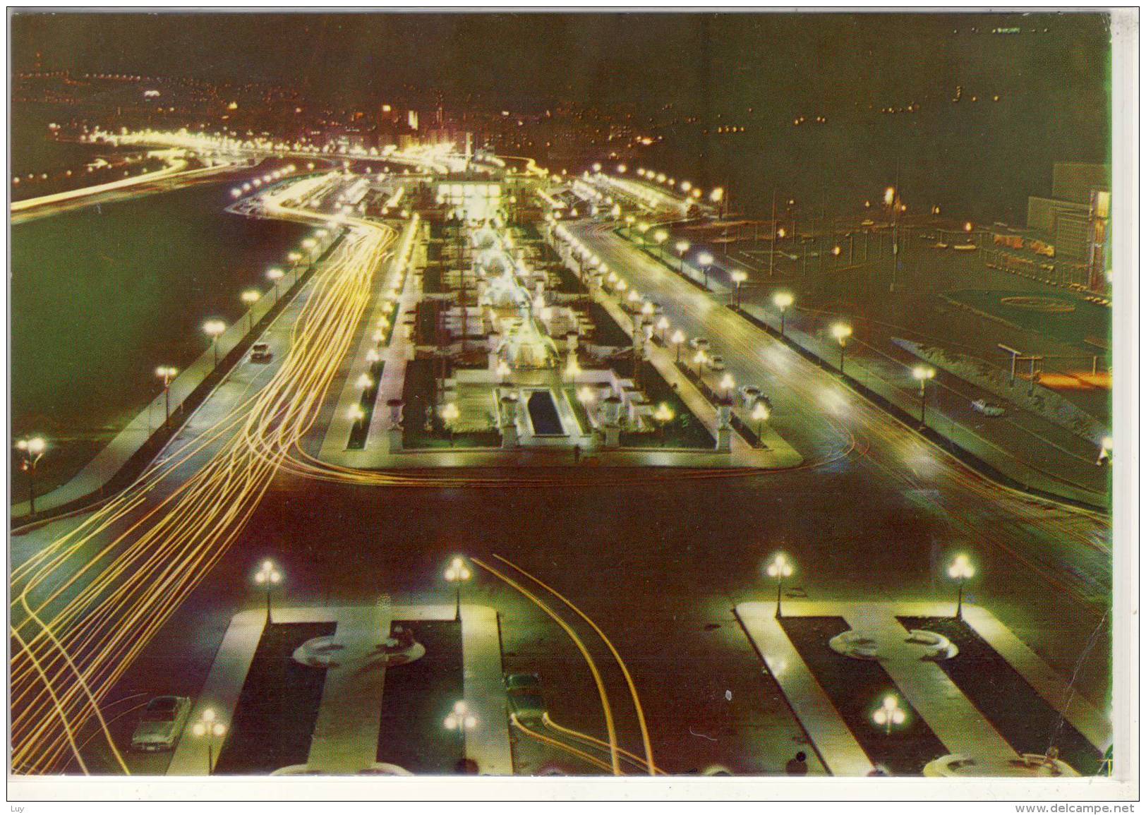 CARACAS - Vista Nocturna Aèrea Del Paseo Los Próceres,  Used 1972,  Nice Stamp - Venezuela