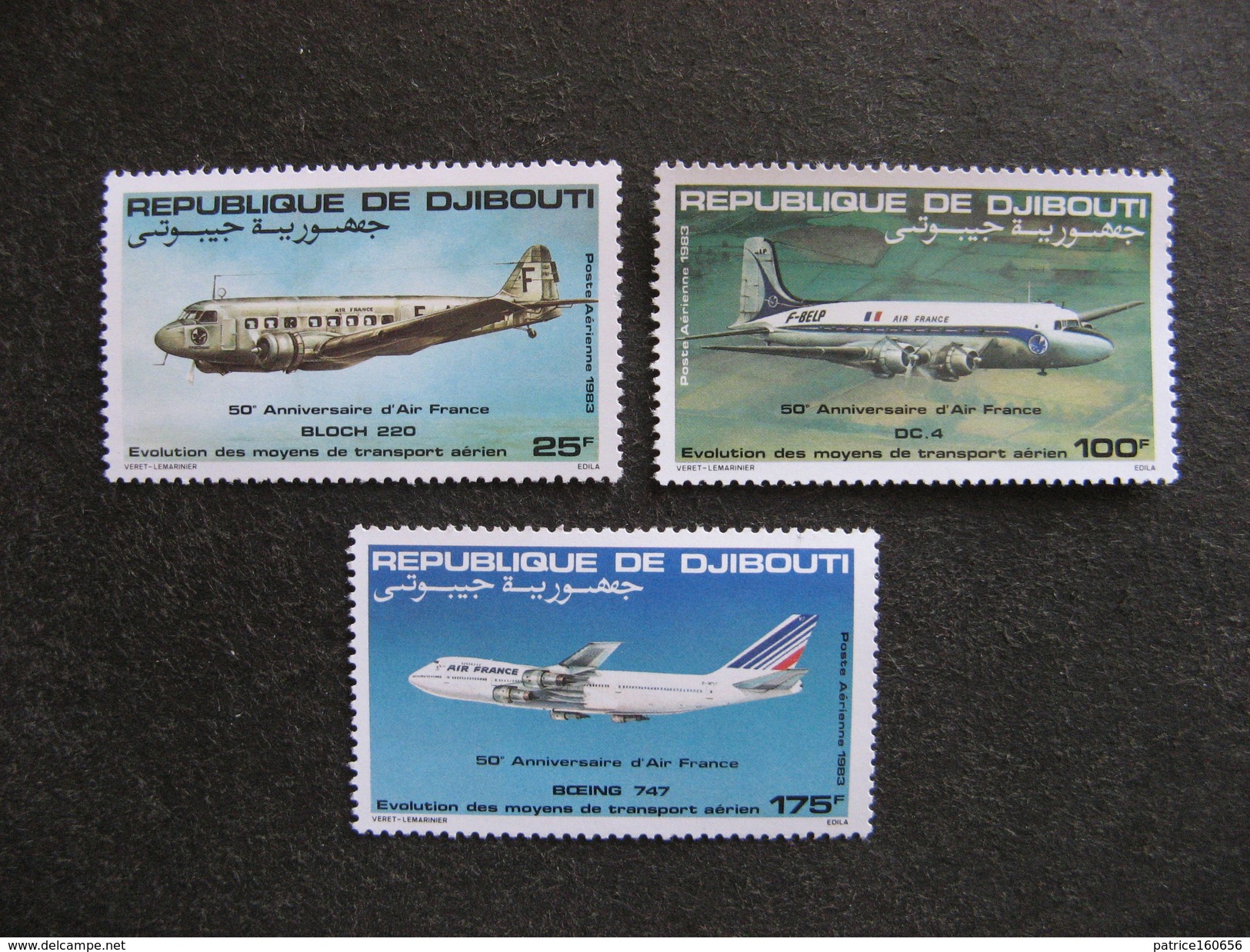 Djibouti : TB Série PA N° 183 Au N° 185, Neufs XX. - Djibouti (1977-...)