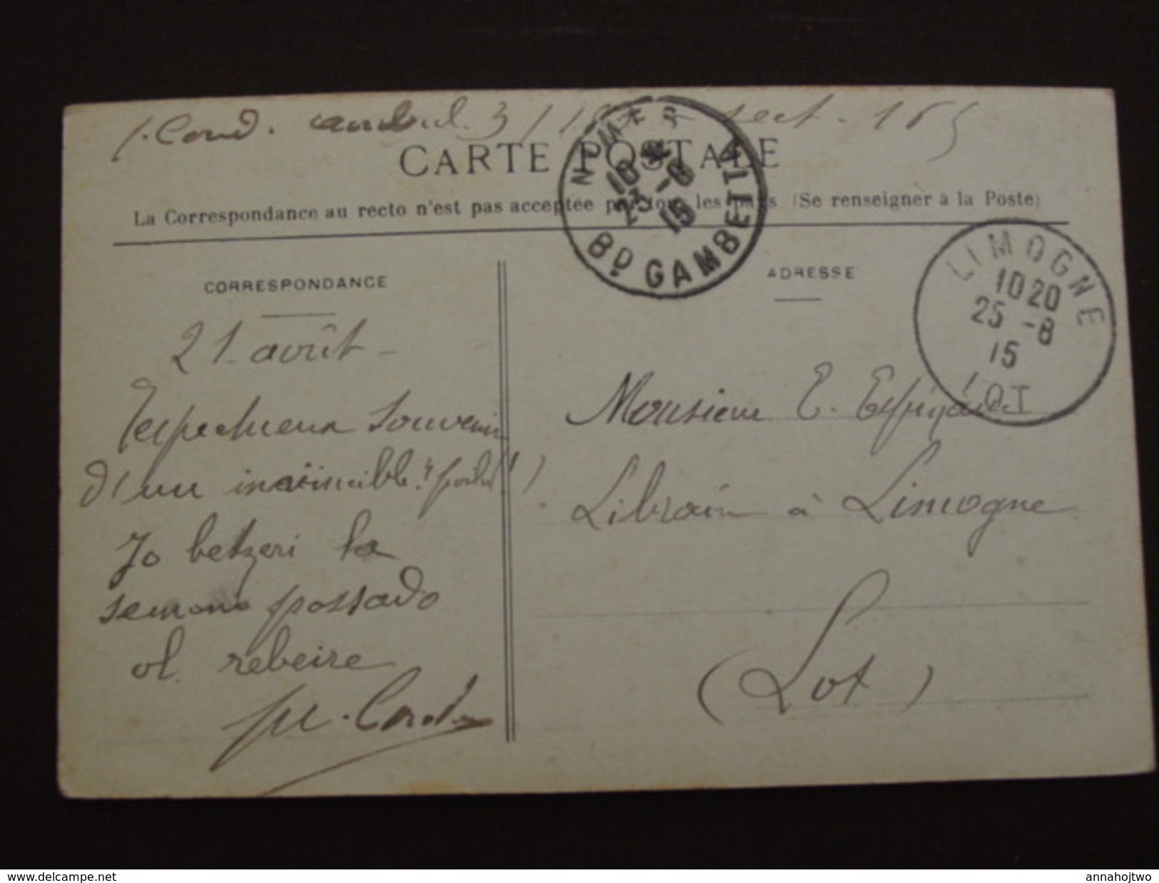 14-18 * GERBÉVILLER-LA-MARTYRE -Maison Noël * Oblit.Août 1914.Lorraine,54. - Other & Unclassified