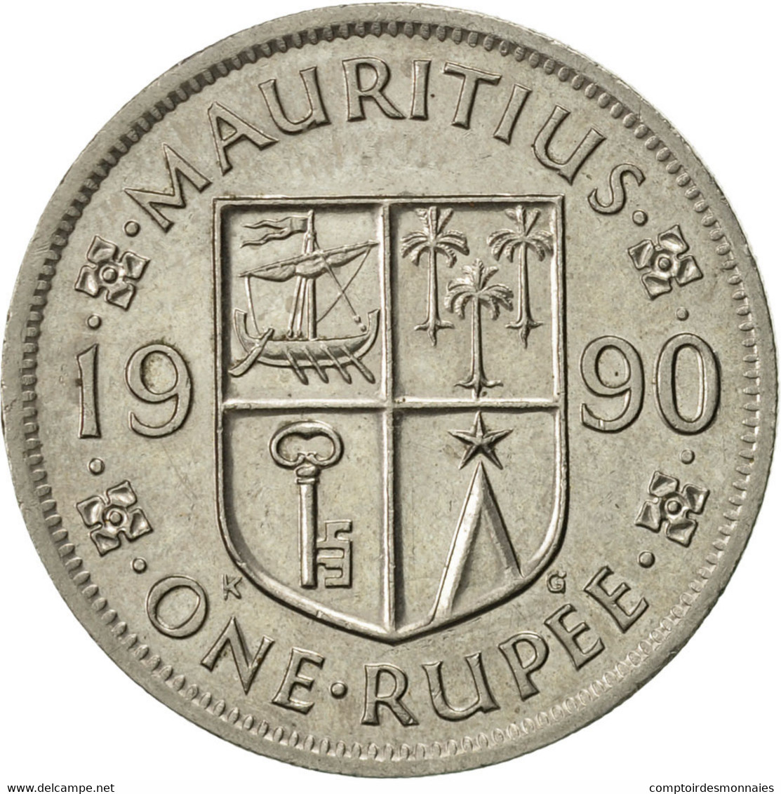 Monnaie, Mauritius, Rupee, 1990, SUP, Copper-nickel, KM:55 - Mauritius