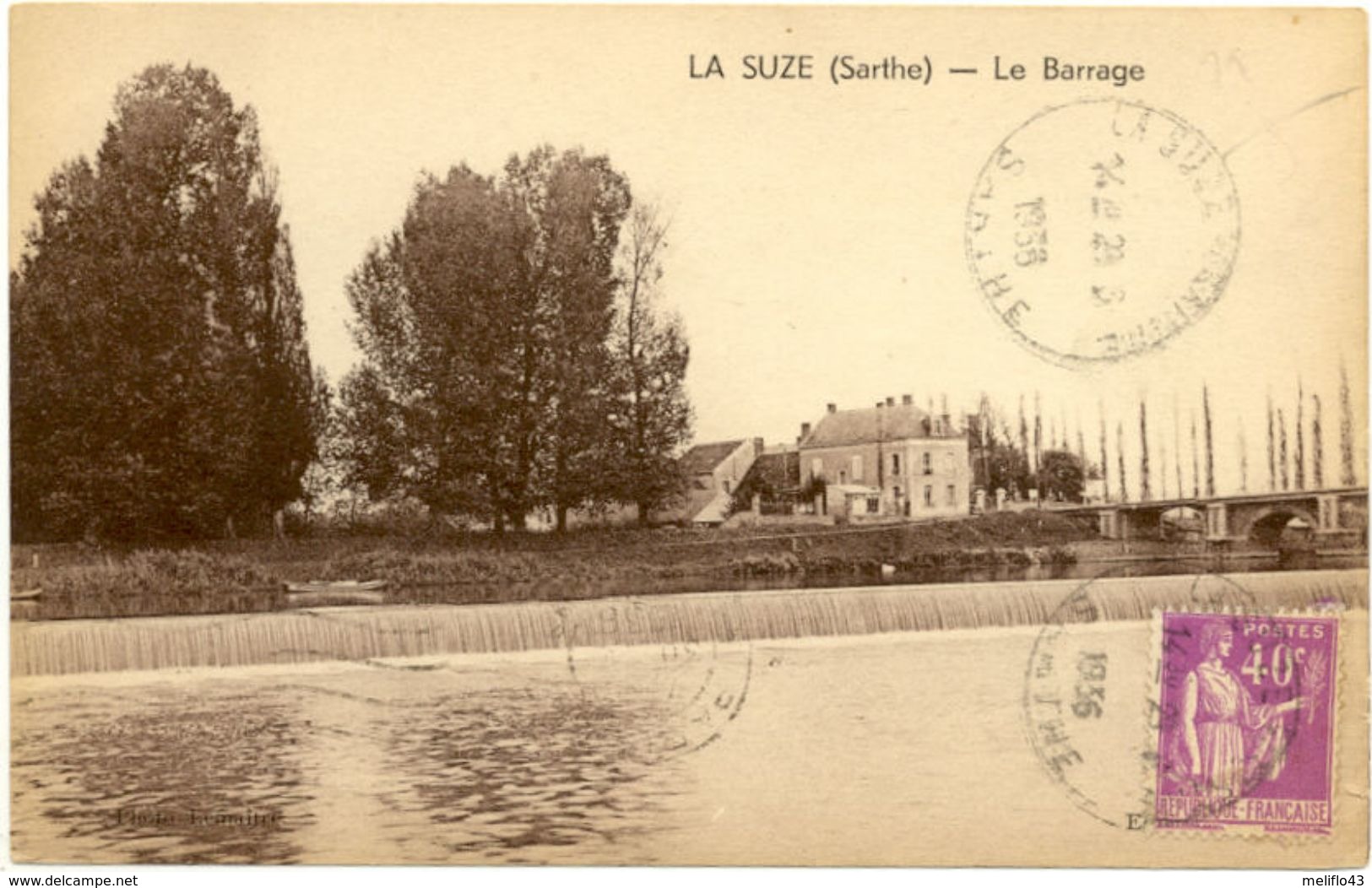 72/CPA - La Suze - Le Barrage - La Suze Sur Sarthe