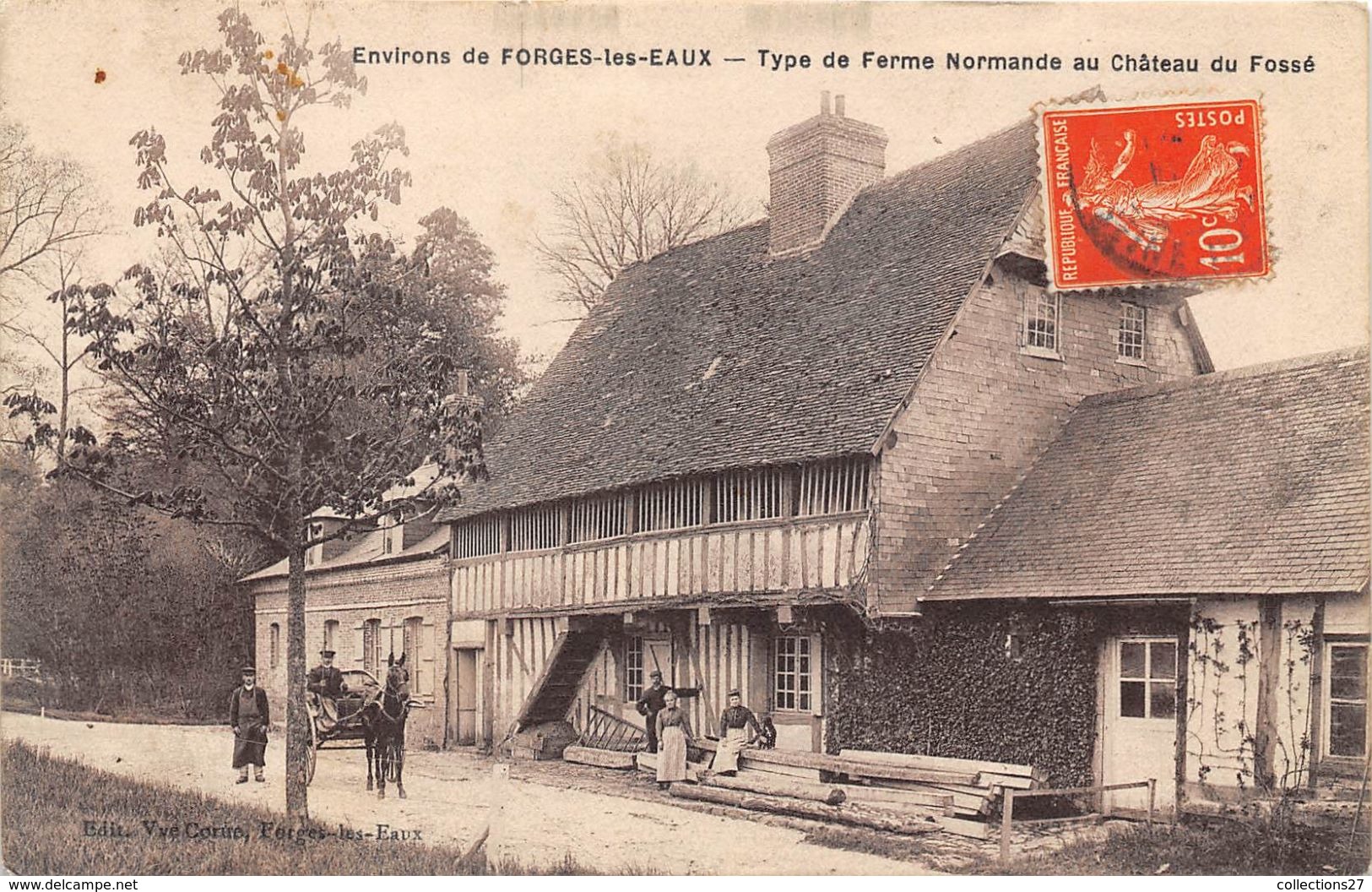 76-CHÂTEAU DU FOSSE , ENVIRONS DE FORGES-LES-EAUX-  TYPE DE FERME NORMANDE - Forges Les Eaux