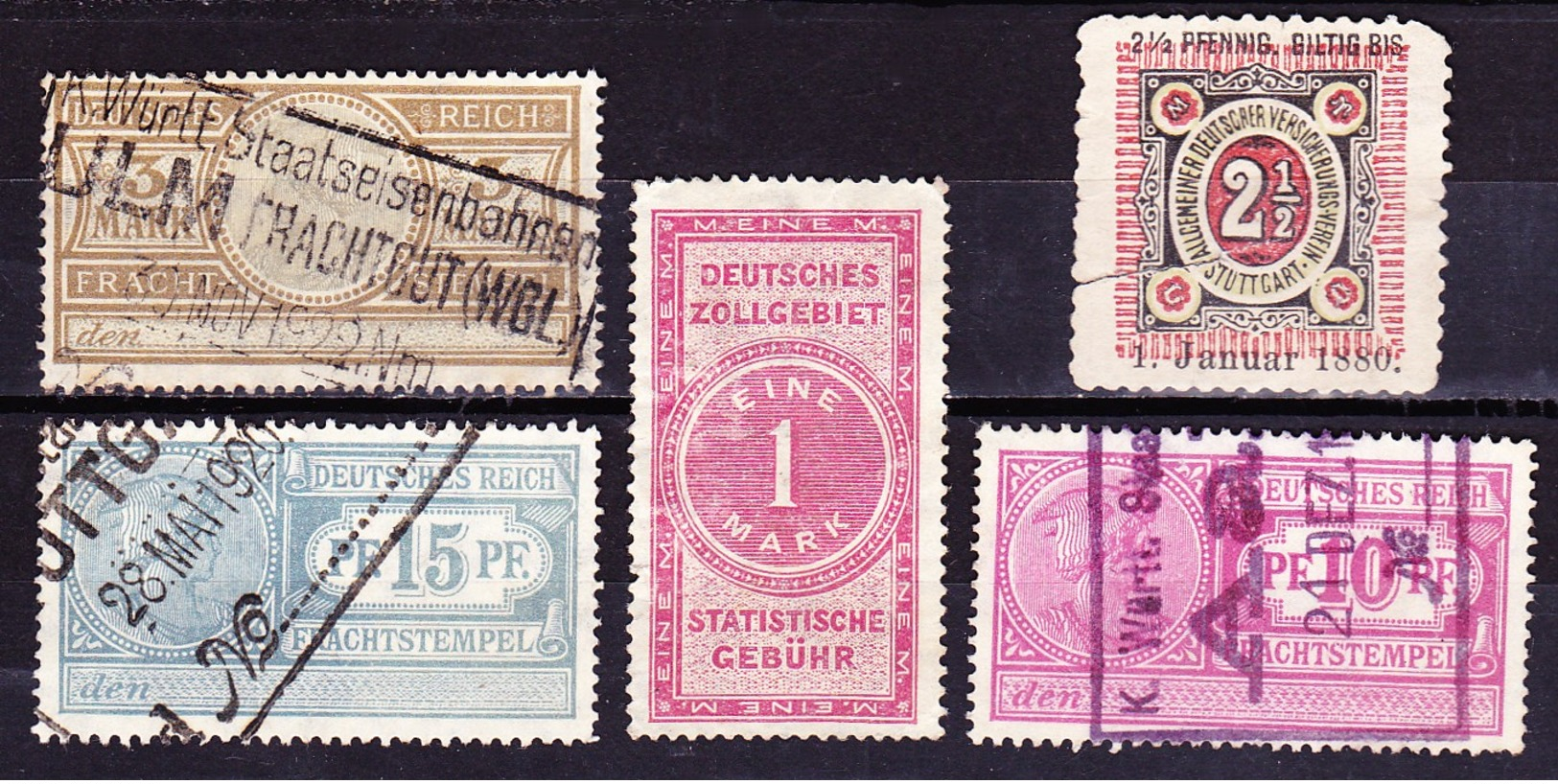 Deutsches Reich 1880-1922, Fracht- Und Steuermarken - Gebraucht