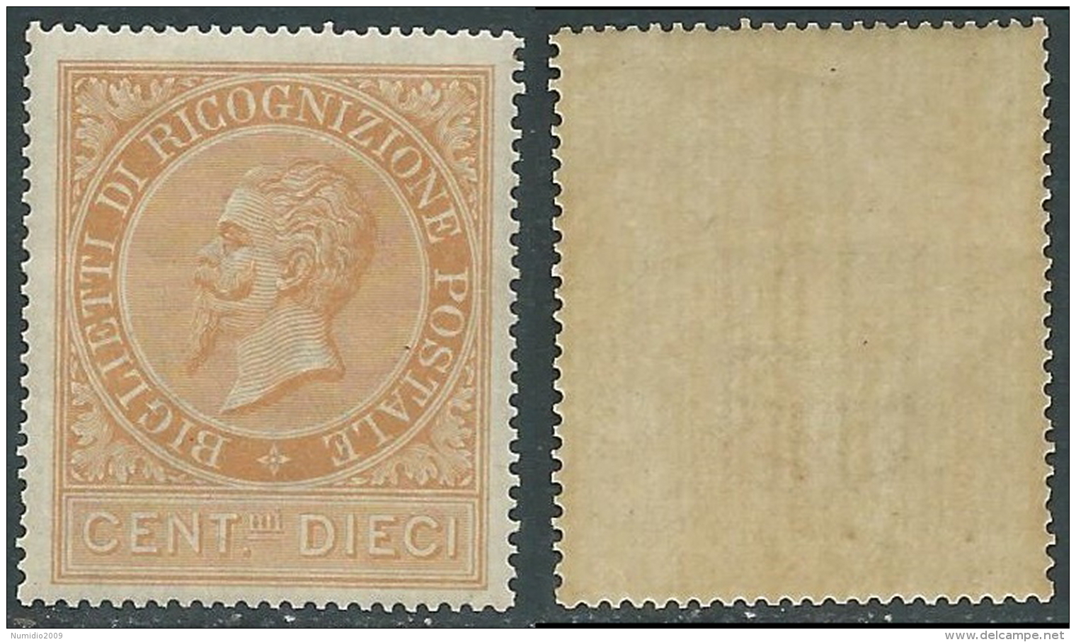 1874 REGNO RICOGNIZIONE POSTALE 10 CENT MNH ** - E90 - Servizi