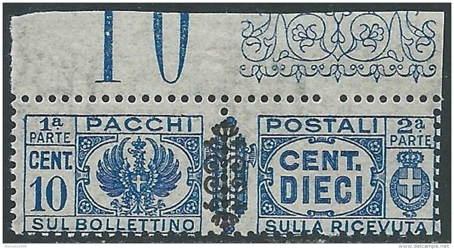 1945 LUOGOTENENZA PACCHI POSTALI 10 CENT MNH ** - E89 - Pacchi Postali