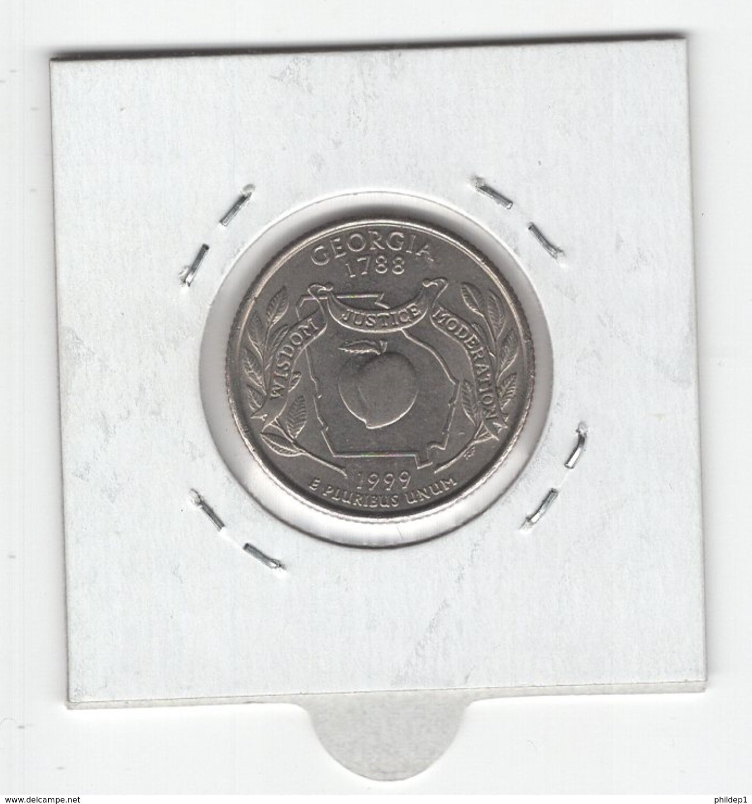 USA. 1/4 $ "Georgia 1999 P". KM #296. Qualité. - 1999-2009: State Quarters