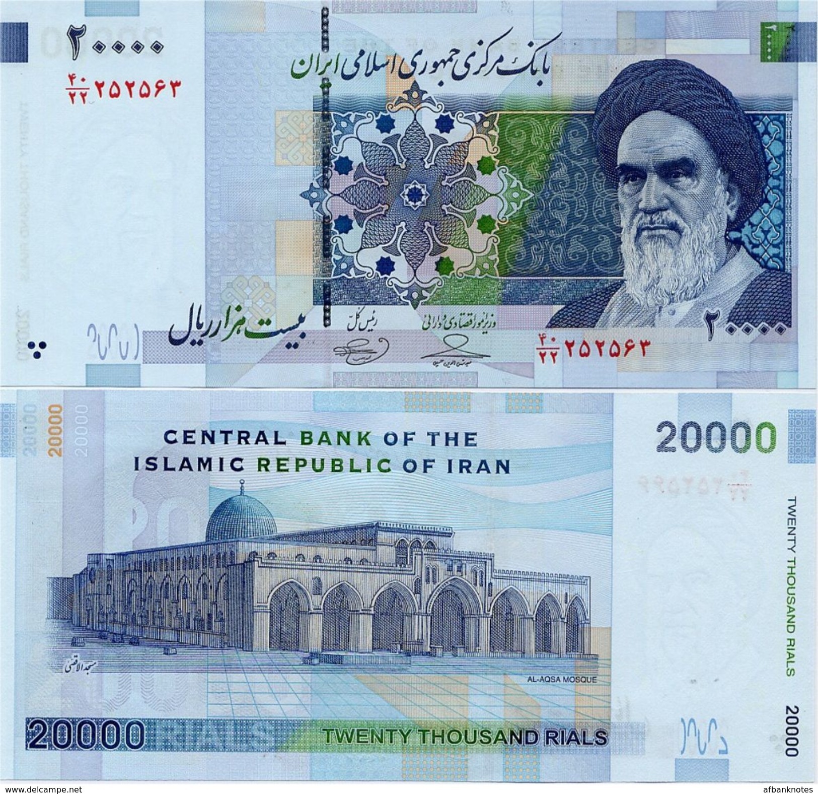 IRAN       20,000 Rials       P-New       ND (2009)      UNC  [ Sign. 36 ] - [ 20000 ] - Iran