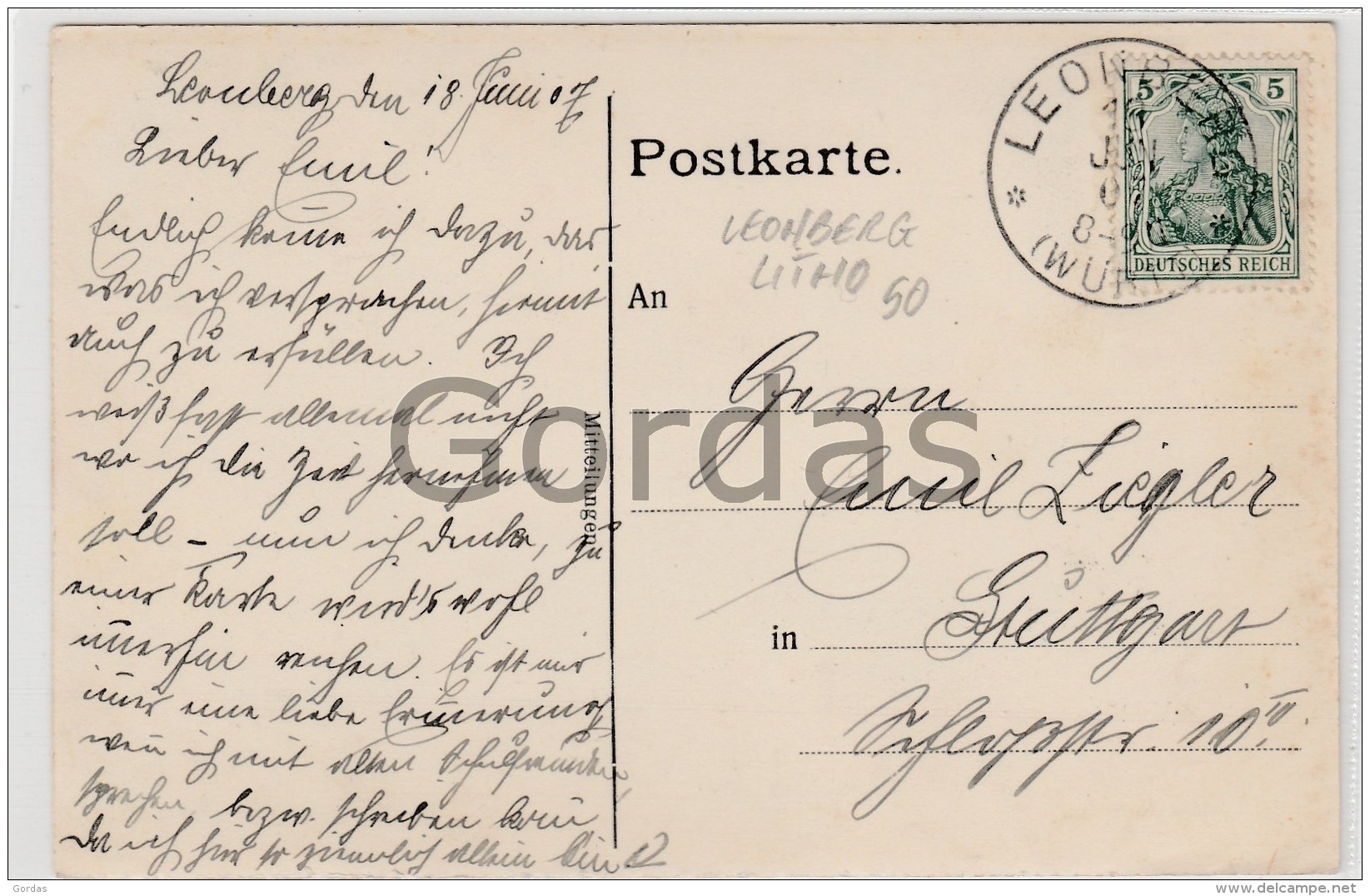 Germany - Leonberg - Litho - Böblingen