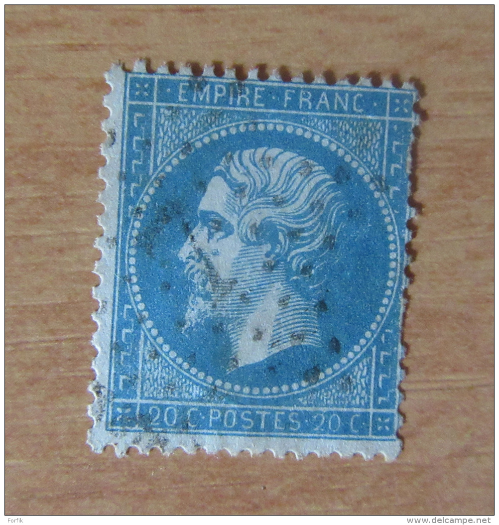 Timbre France N°22 Napoléon III 20c - GC 7 Abriès - 1862 Napoléon III