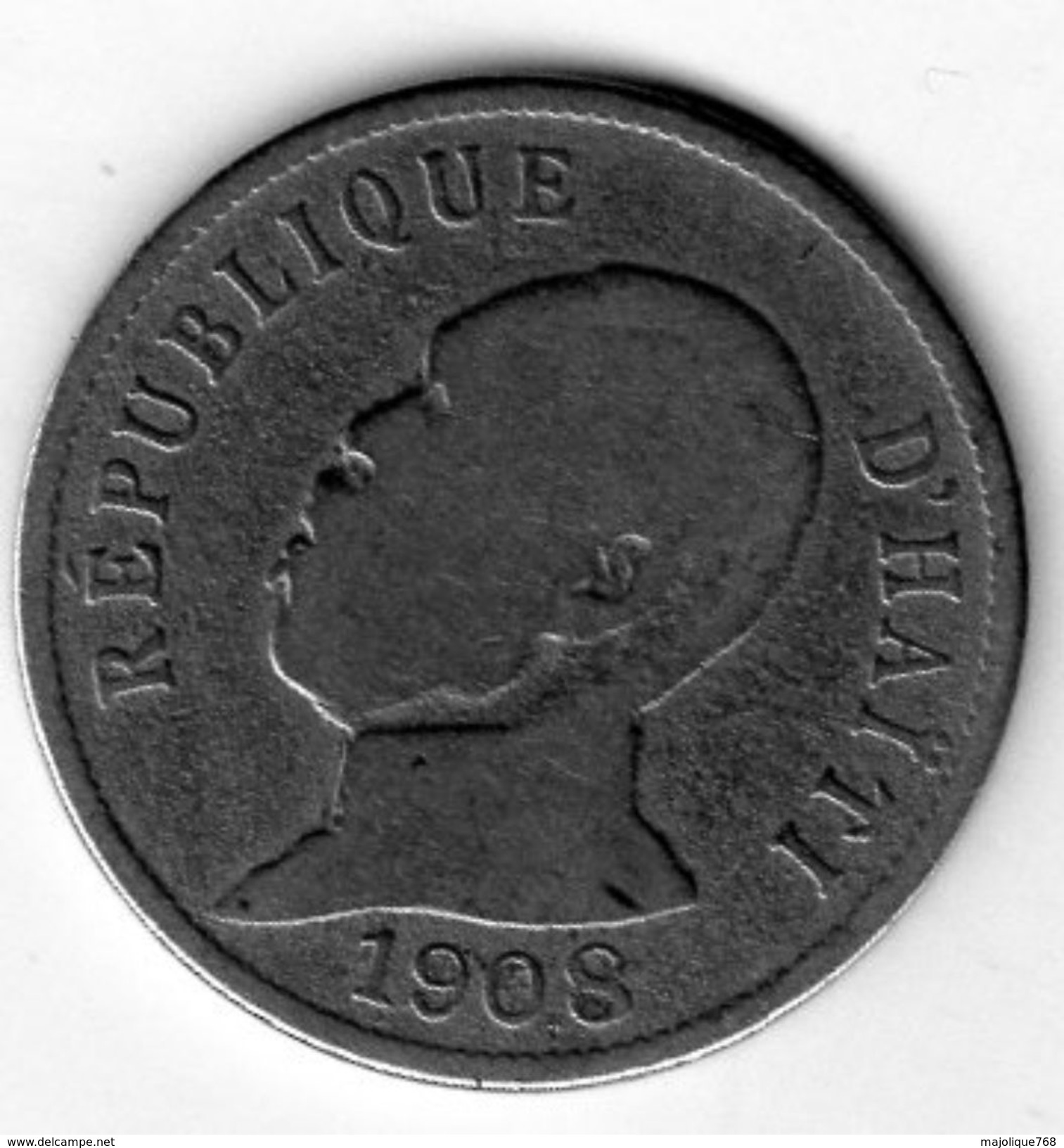 1 Pièce De Haiti - 50 Centimes 1908 En Nickel - B - - Caraïbes Orientales (Etats Des)