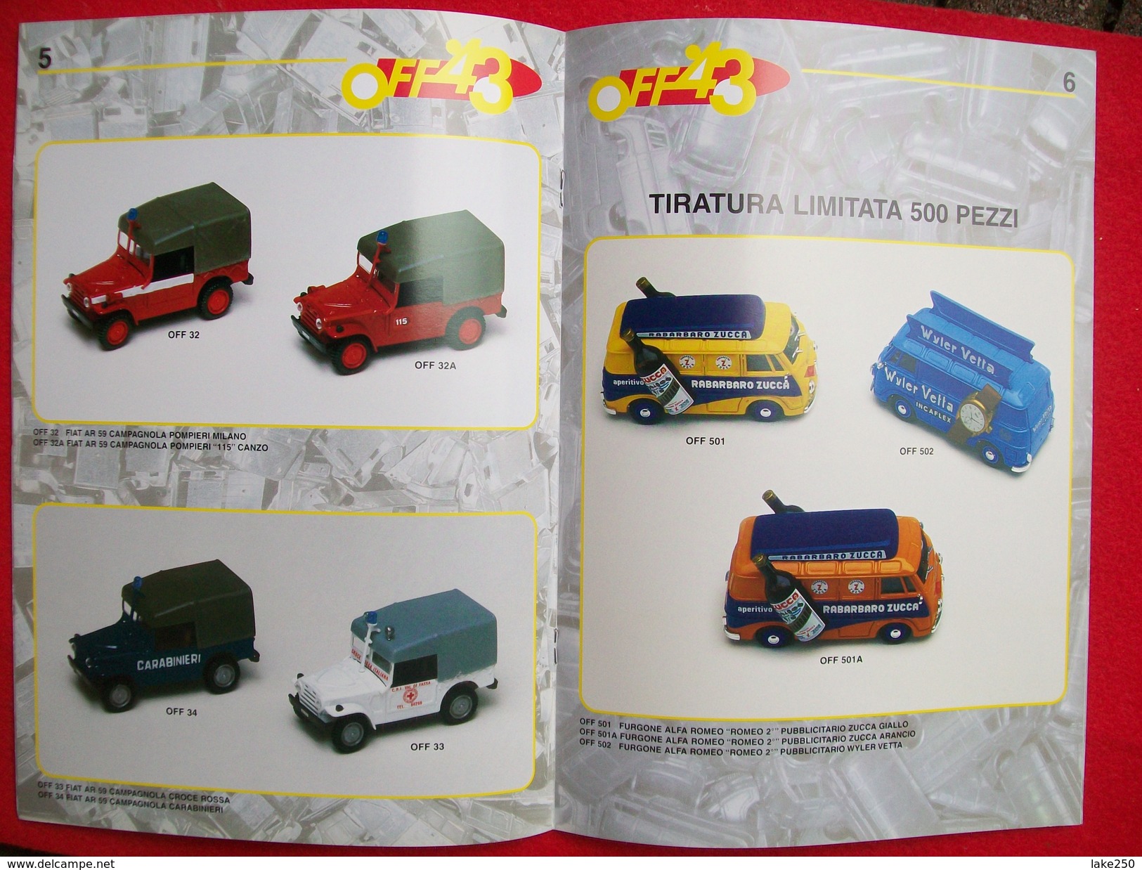 CATALOGO OFF 43 AUTOMODELLI IN SCALA 1/43   1998  PERFETTO - Italy